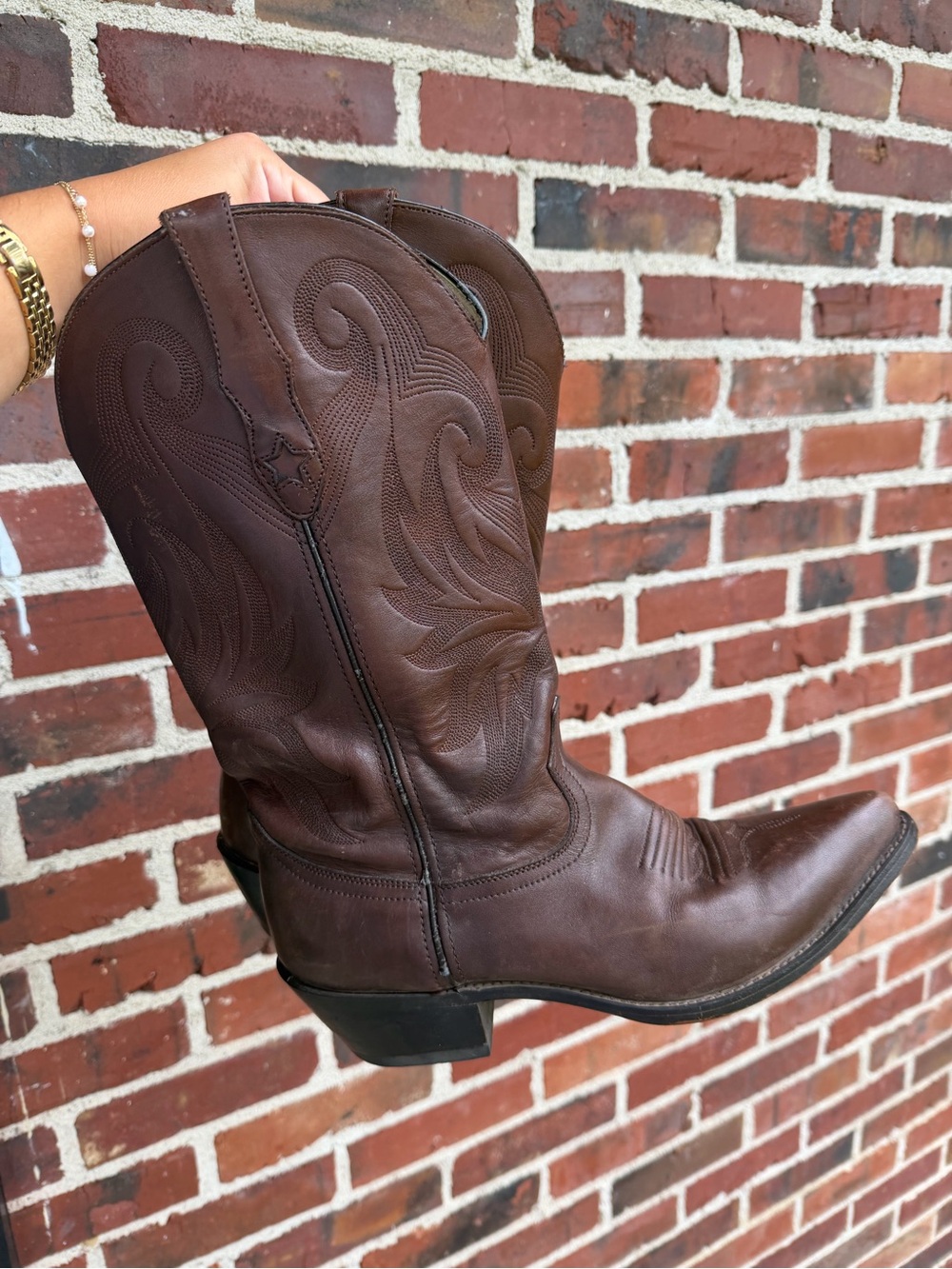 Durango Brown Leather Western Cowboy Boots